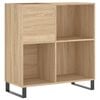 vidaXL Skř&iacute;ňka na LP desky dub sonoma 84,5x38x89 cm kompozitn&iacute; dřevo