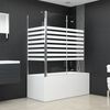 vidaXL Vanov&aacute; z&aacute;stěna 120 x 68 x 130 cm tvrzen&eacute; sklo pruhovan&aacute;