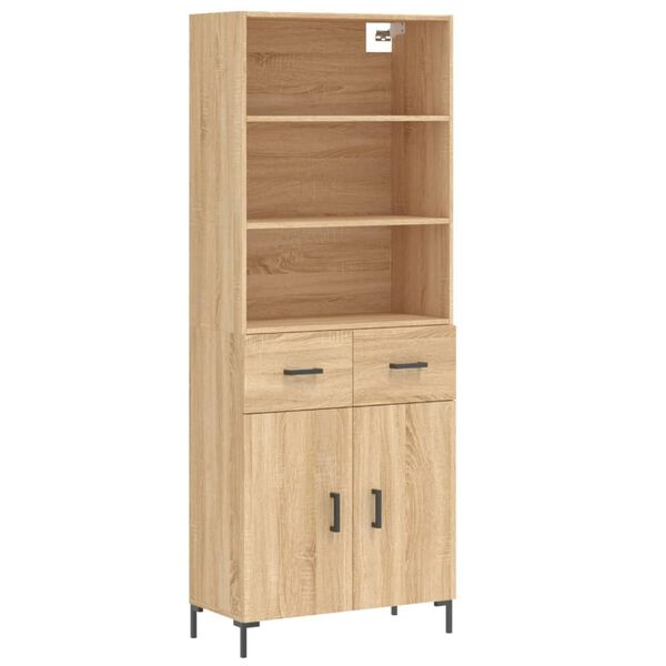 vidaXL Skř&iacute;ň highboard dub sonoma 69,5 x 34 x 180 cm kompozitn&iacute; dřevo