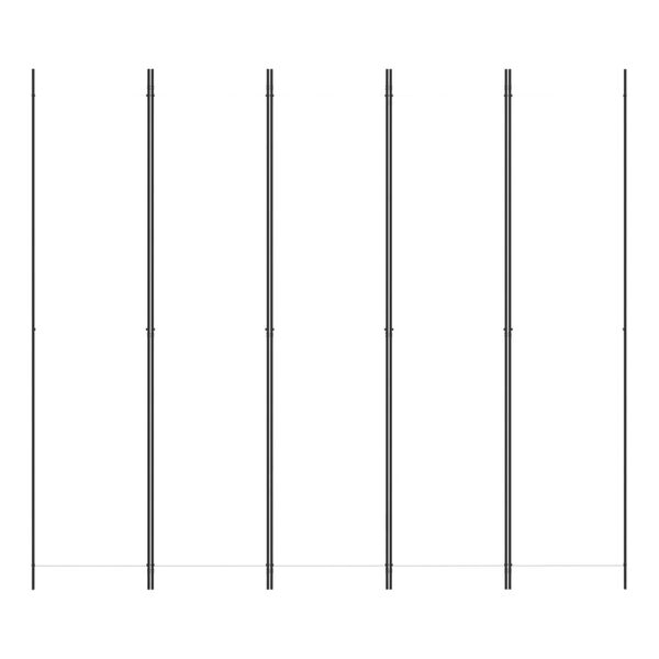 vidaXL 5dílný paraván bílý 250x220 cm textil