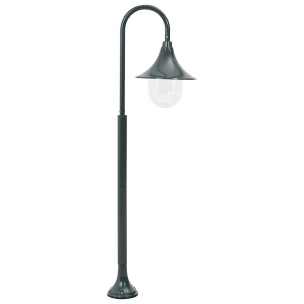 vidaXL Zahradní sloupová lampa E27 120 cm hliník tmavě zelená