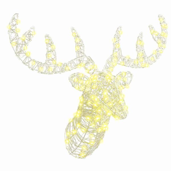 vidaXL Hlava soba s 140 LED diodami Tepl&aacute; b&iacute;l&aacute; 60 cm Akryl