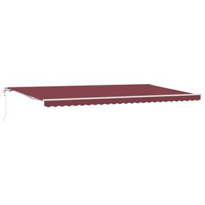 vidaXL Automatick&aacute; zatahovac&iacute; mark&yacute;za burgundsk&aacute; 600 x 300 cm