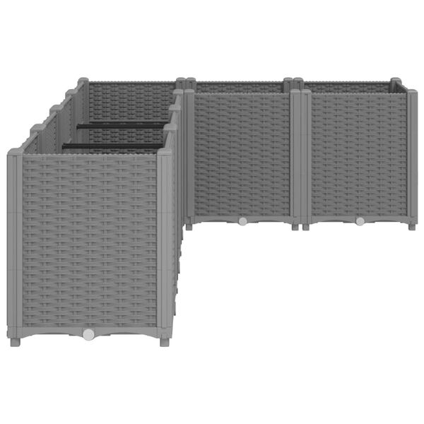 vidaXL Zahradn&iacute; truhl&iacute;k světle &scaron;ed&yacute; 160 x 120 x 53 cm PP