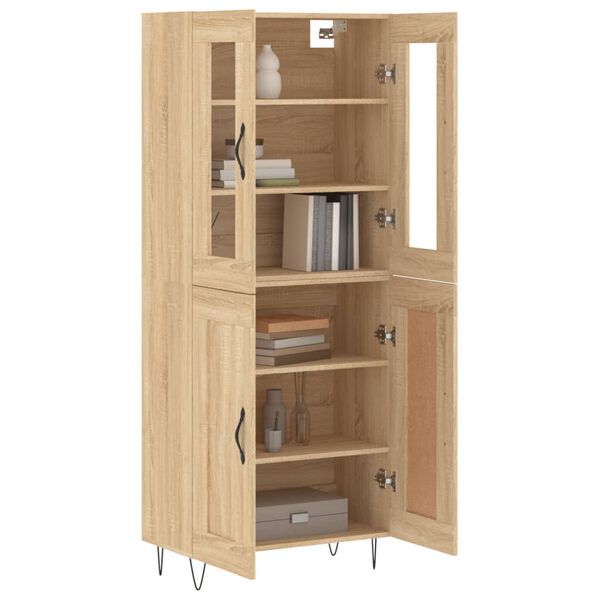 vidaXL Skř&iacute;ň highboard dub sonoma 69,5 x 34 x 180 cm kompozitn&iacute; dřevo