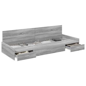 vidaXL R&aacute;m postele s čelo &Scaron;ed&aacute; Sonoma 100 x 200 cm Kompozitn&iacute; dřevo