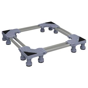 vidaXL Podstavec pod pračku &Scaron;ed&aacute; 67 x 67 x 12 cm Nerezov&aacute; ocel