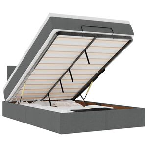 vidaXL Osmansk&aacute; postel s matrac&iacute; & LED tmavě &scaron;ed&aacute; 120x190 cm l&aacute;tka