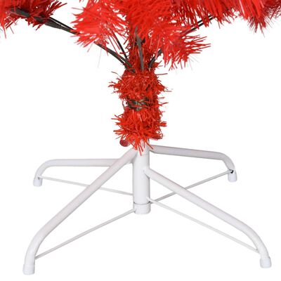 vidaXL Umělý vánoční stromek se stojanem červený 180 cm PVC
