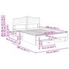 vidaXL R&aacute;m postele s čelo &Scaron;ed&aacute; Sonoma 160 x 200 cm kompozitn&iacute; dřevo