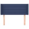 vidaXL Čelo postele typu u&scaron;&aacute;k modr&eacute; 83 x 16 x 78/88 cm textil