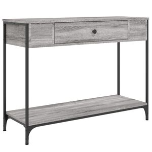 vidaXL Konzolov&yacute; stolek &scaron;ed&yacute; sonoma 100x34,5x75 cm kompozitn&iacute; dřevo