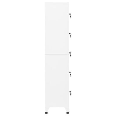 vidaXL Uzamykatelná skříň bílá 38 x 40 x 180 cm ocel