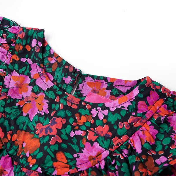 Dětské šaty s dlouhým rukávem jasně růžové 92