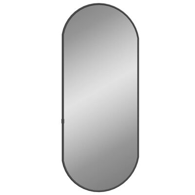 vidaXL Nástěnné zrcadlo černé 60x25 cm oválné