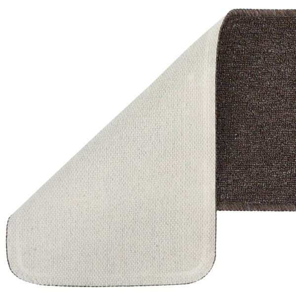 vidaXL Nášlapy na schody 15 ks 60 x 25 cm hnědé protiskluzové
