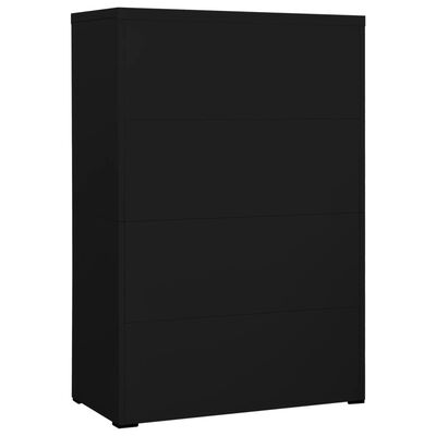 vidaXL Kancelářská skříň černá 90 x 46 x 134 cm ocel