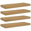 vidaXL N&aacute;stěnn&aacute; polička 4 ks Hněd&aacute; 60 x 23,5 x 3,8 cm Kompozitn&iacute; dřevo