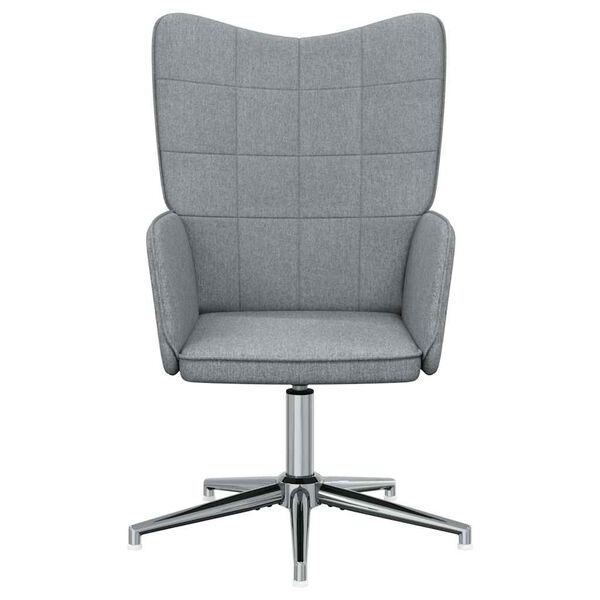 vidaXL Relaxačn&iacute; židle světle &scaron;ed&aacute; textil