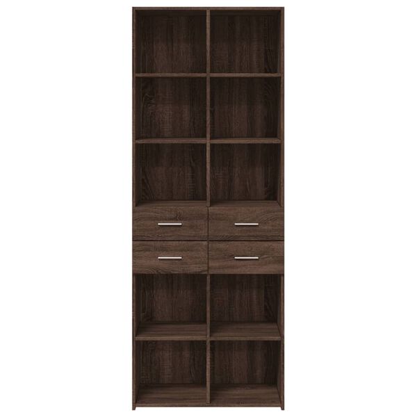 vidaXL Skříň highboard hnědý dub 70 x 42,5 x 185 cm kompozitní dřevo