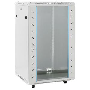 vidaXL 18U N&aacute;stěnn&aacute; s&iacute;ťov&aacute; rozvodn&aacute; skř&iacute;ň 19" IP20 &scaron;ed&aacute; 60x60x100 cm