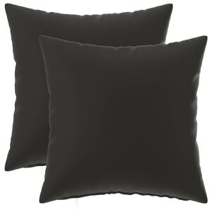 vidaXL Povlak na pol&scaron;t&aacute;ř 2 pcs HEERLEN Čern&aacute; 30 x 30 cm Polyester