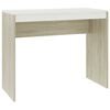 vidaXL Psac&iacute; stůl b&iacute;l&yacute; a dub sonoma 90 x 40 x 72 cm kompozitn&iacute; dřevo