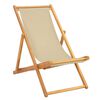 vidaXL pl&aacute;žov&aacute; židle B&eacute;žov&aacute; Pevn&eacute; teakov&eacute; dřevo