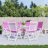 vidaXL Podu&scaron;ky na židli s vysok&yacute;m opěradlem 6 ks růžov&eacute; l&aacute;tka oxford