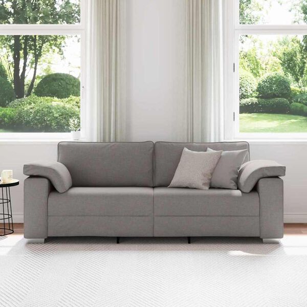 vidaXL Pohovka Taupe 219 x 77 x 82 cm textil