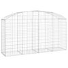 vidaXL Klenut&yacute; gabionov&yacute; ko&scaron; 200 x 50 x 100/120 cm pozinkovan&eacute; železo