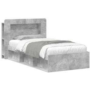 vidaXL R&aacute;m postele s &uacute;ložn&yacute;m prostorem Betonově &scaron;ed&aacute; 75 x 190 cm