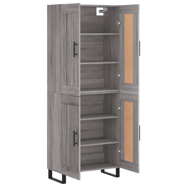 vidaXL Skř&iacute;ň highboard &scaron;ed&aacute; sonoma 69,5 x 34 x 180 cm kompozitn&iacute; dřevo
