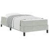 vidaXL Postel s boxspringem s matrac&iacute; Světle &scaron;ed&aacute; 100 x 210 cm textil