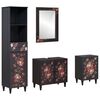 vidaXL Sada koupelnov&yacute;ch skř&iacute;něk N&aacute;stěnn&yacute; 4 pcs Masivn&iacute; mangov&eacute; dřevo