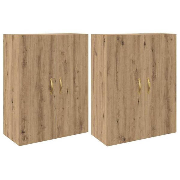 vidaXL N&aacute;stěnn&aacute; skř&iacute;ň N&aacute;stěnn&yacute; 2 pcs Artisanov&yacute; dub 69,5 x 34 x 90 cm