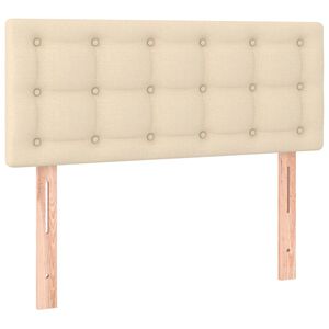 vidaXL Čelo postele kr&eacute;mov&eacute; 100x5x78/88 cm textil