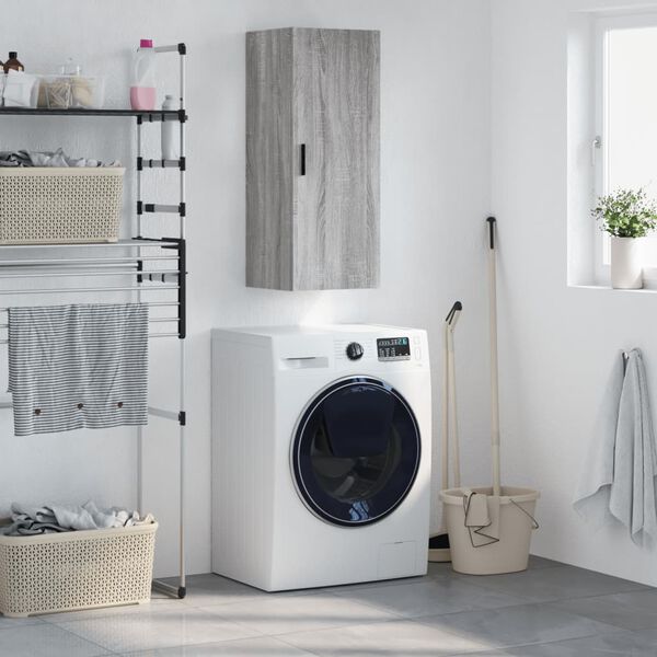 vidaXL N&aacute;stěnn&aacute; skř&iacute;ňka &scaron;ed&aacute; sonoma 34,5 x 34 x 90 cm