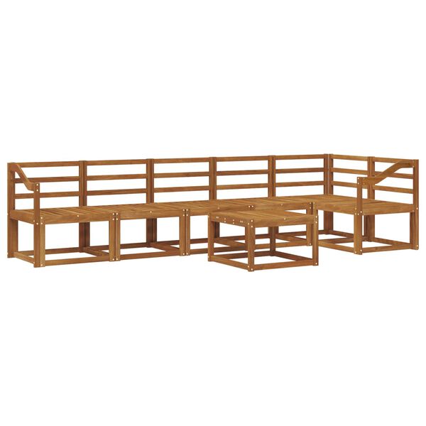 vidaXL Venkovn&iacute; pohovkov&aacute; souprava 7 pcs Př&iacute;rodn&iacute;