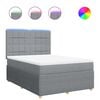 vidaXL Box spring postel s matrac&iacute; světle &scaron;ed&aacute; 160 x 200 cm textil
