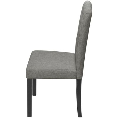 vidaXL Jídelní židle 2 ks šedé textil
