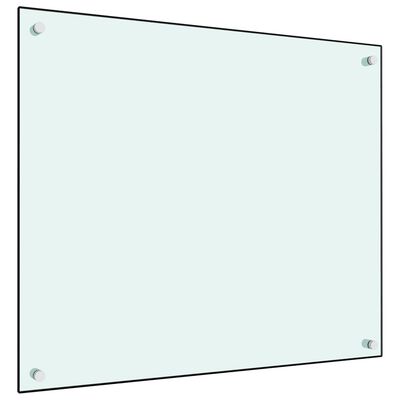 vidaXL Kuchyňský panel bílý 70 x 60 cm tvrzené sklo