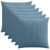 vidaXL Povlak na pol&scaron;t&aacute;ř 6 pcs ALMELO Modr&aacute; 65 x 65 cm man&scaron;estr