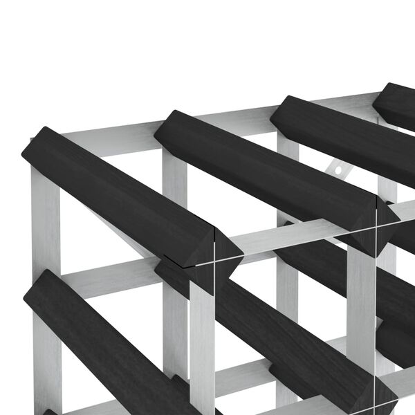 vidaXL Stojan na v&iacute;no na 20 lahv&iacute; čern&yacute; masivn&iacute; borov&eacute; dřevo