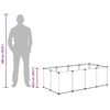 vidaXL Klec pro malá zvířata černá 144 x 74 x 46,5 cm PP a ocel