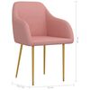vidaXL J&iacute;deln&iacute; židle 6 ks růžov&eacute; samet