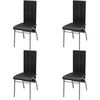 vidaXL J&iacute;deln&iacute; židle 4 ks čern&eacute; uměl&aacute; kůže