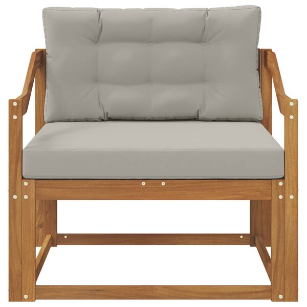 vidaXL Venkovn&iacute; středn&iacute; pohovka Masivn&iacute; ak&aacute;tov&eacute; dřevo Př&iacute;rodn&iacute;