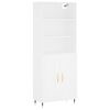vidaXL Skř&iacute;ň highboard b&iacute;l&aacute; 69,5 x 34 x 180 cm kompozitn&iacute; dřevo