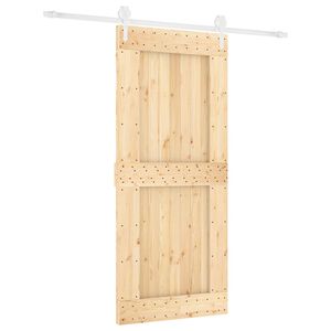 vidaXL Posuvn&eacute; dveře 90 x 210 cm Masivn&iacute; borov&eacute; dřevo (neupraven&eacute;)
